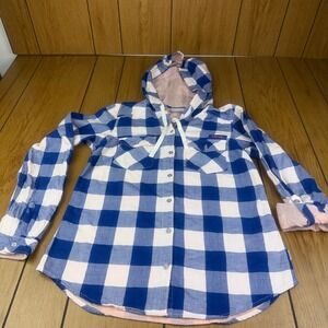 Columbia Womens Hoodie Plaid Button Up Long Sleeve Shirt Florida Gators XS